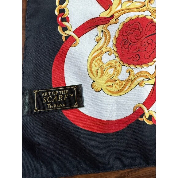 Art Of The Scarf Tie Rack Square Scarf Made in Italy Washable Baroque Style EUC - Picture 5 of 6